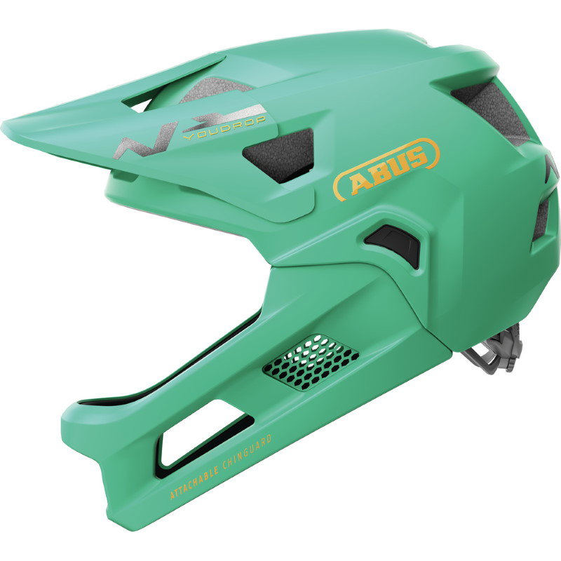 Abus Abus - casca ciclism copii Youdrop FF (acoperire integrala) helmet - verde salvie