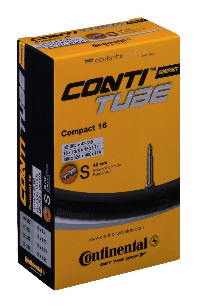 Bicycle Tubes Camera Continental Compact 16 32/47-305/349 16x1 3/8-1.75 S42