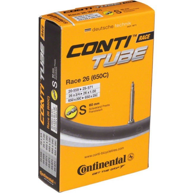 Bicycle Tubes Camera Continental Race 26 20/25-559/571 26x3/4-1.0 S60