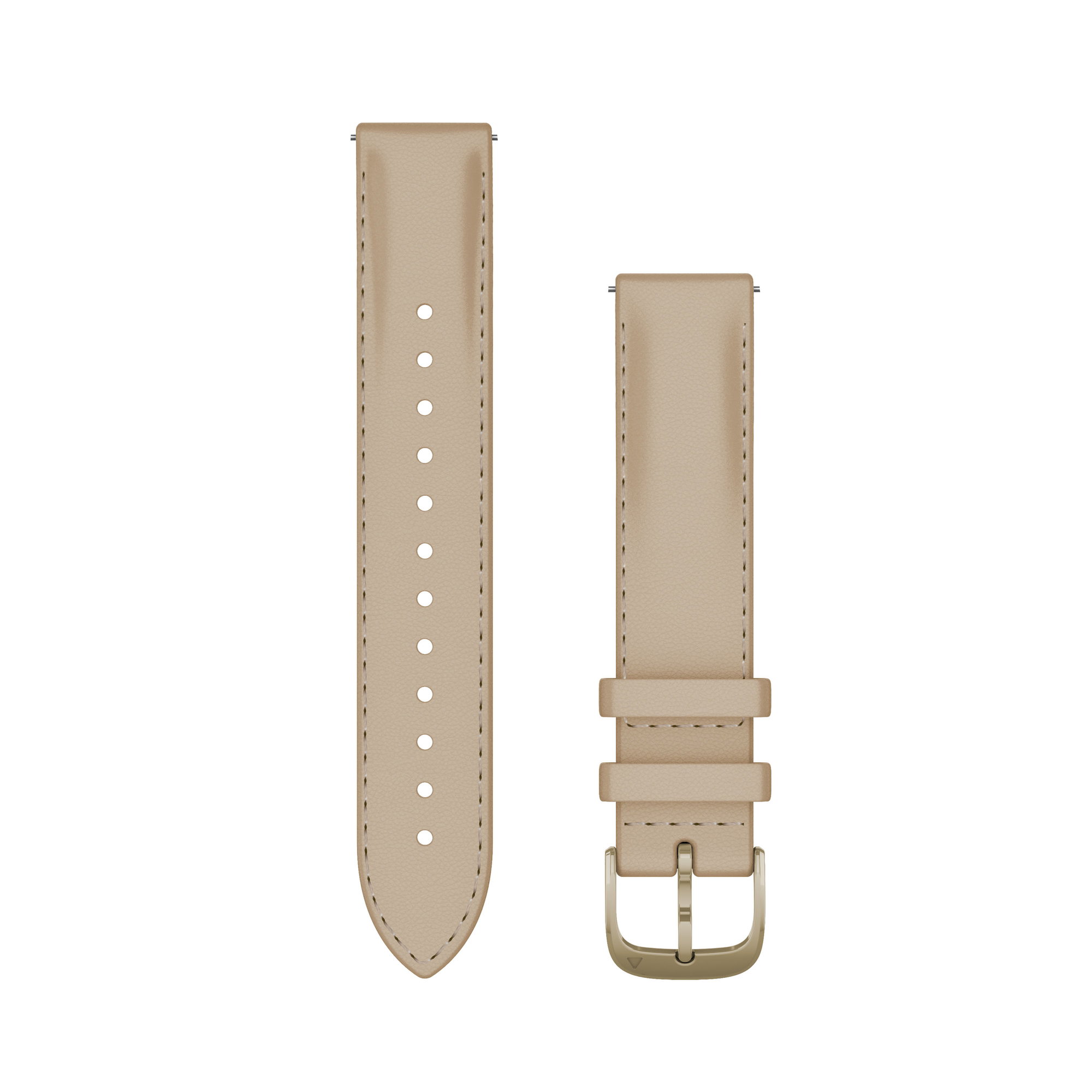 Watch Bands Garmin - Quick Release 18 - curea piele crem cu elemente aurii - Vivoactive 4s/ Vivomove 3s