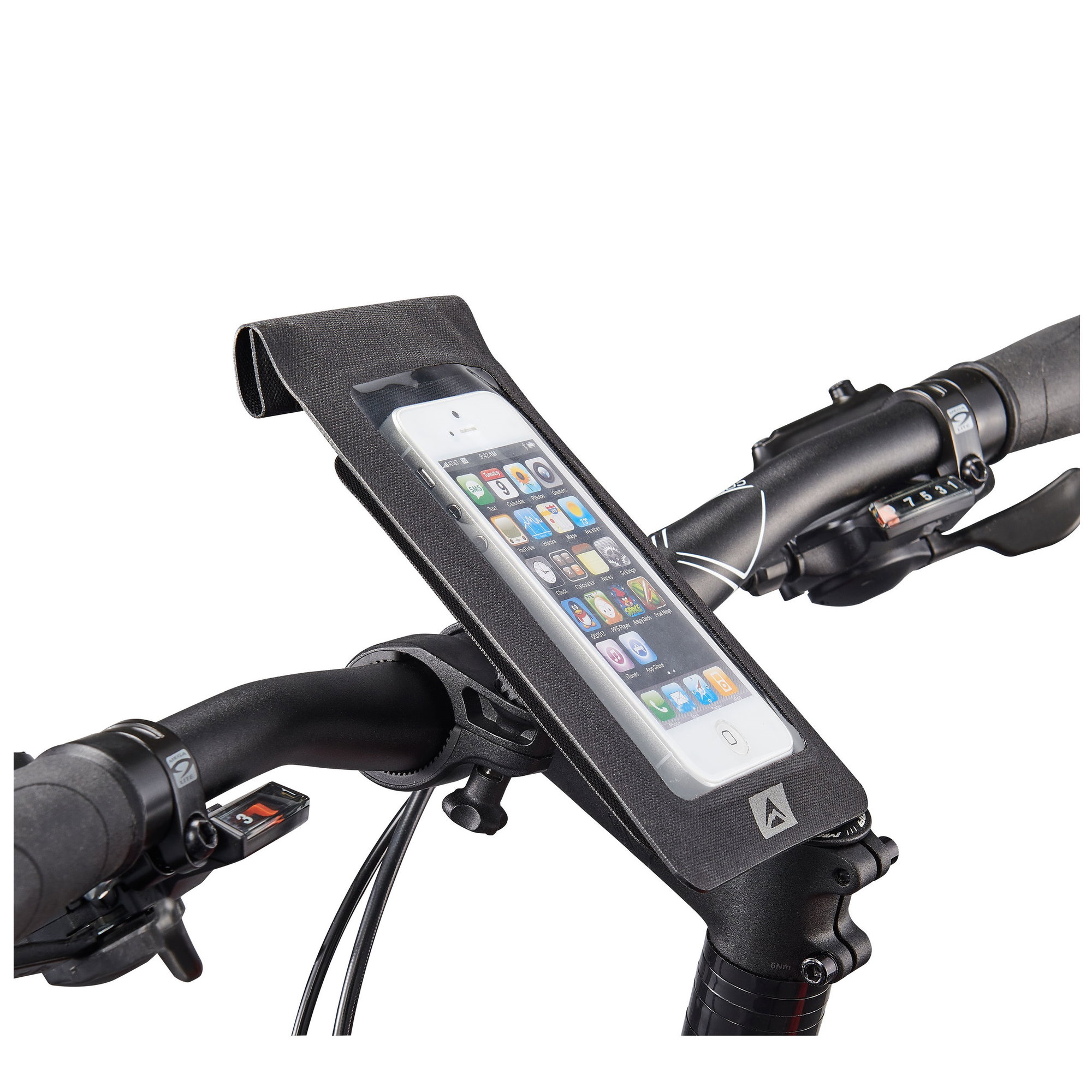 Bicycle Accessories Merida - Husa telefon pentru bicicleta Expert stripe smartphone case 15x9 cm - negru gri