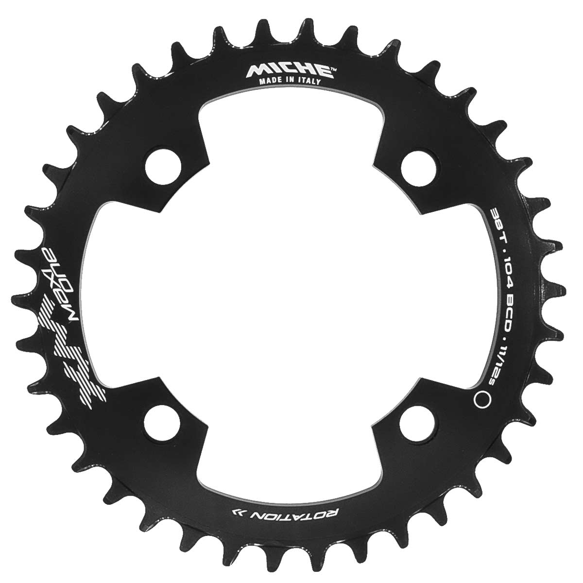 Bicycle Parts Miche - Foaie angrenaj pedalier bicicleta XM Maxi ONE - E-bike 38t - negru