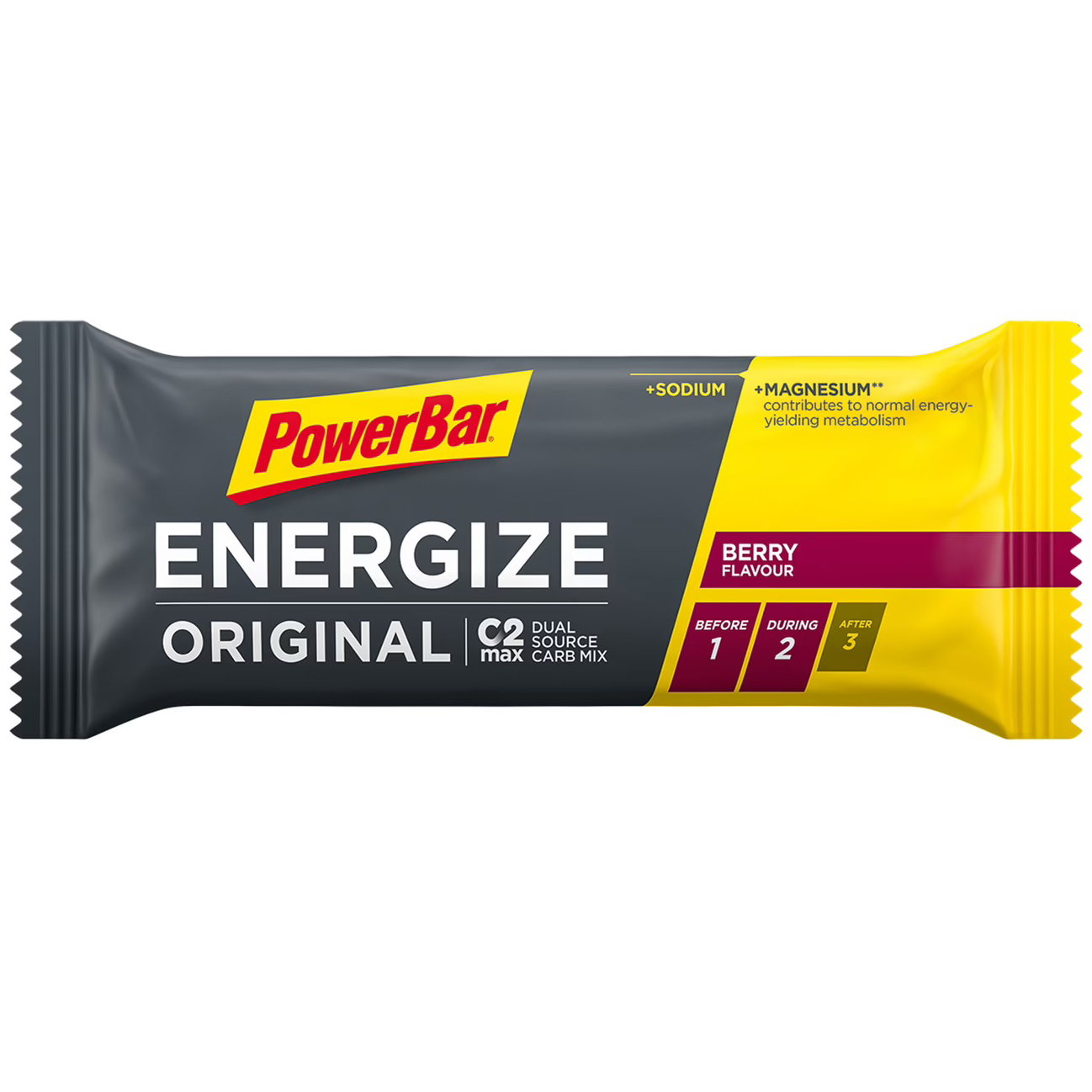 piure monin Powerbar - baton energie Energize Original, aroma fructe de padure - 55g