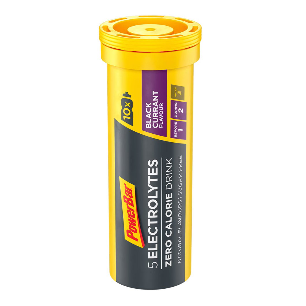 Nutrition Drinks & Shakes Powerbar - pastile efervescente hidratare si mineralizare 5 Electrolytes, aroma coacaze negre - cutie 10x 4.2g