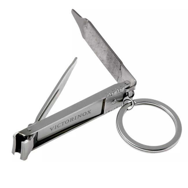 Victorinox - unghiera cu toc piele - argintiu negru