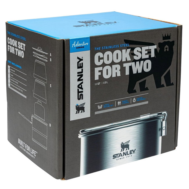 Stanley - set gatit Adventure Stainless Steel All-in-One Cook Set For Two - 1 Litru