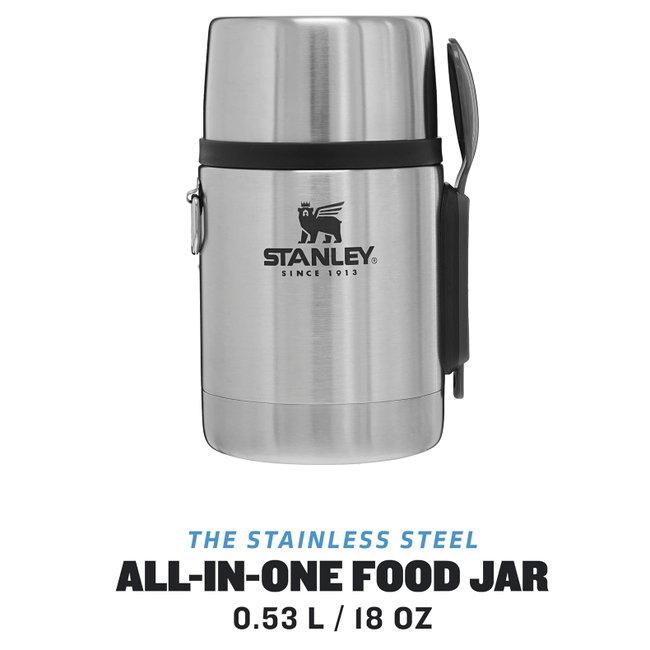 Stanley - termos pentru mancare lingura inclusa Adventure All-in-One Food Jar + Spork - Stainless Steel 530 ml