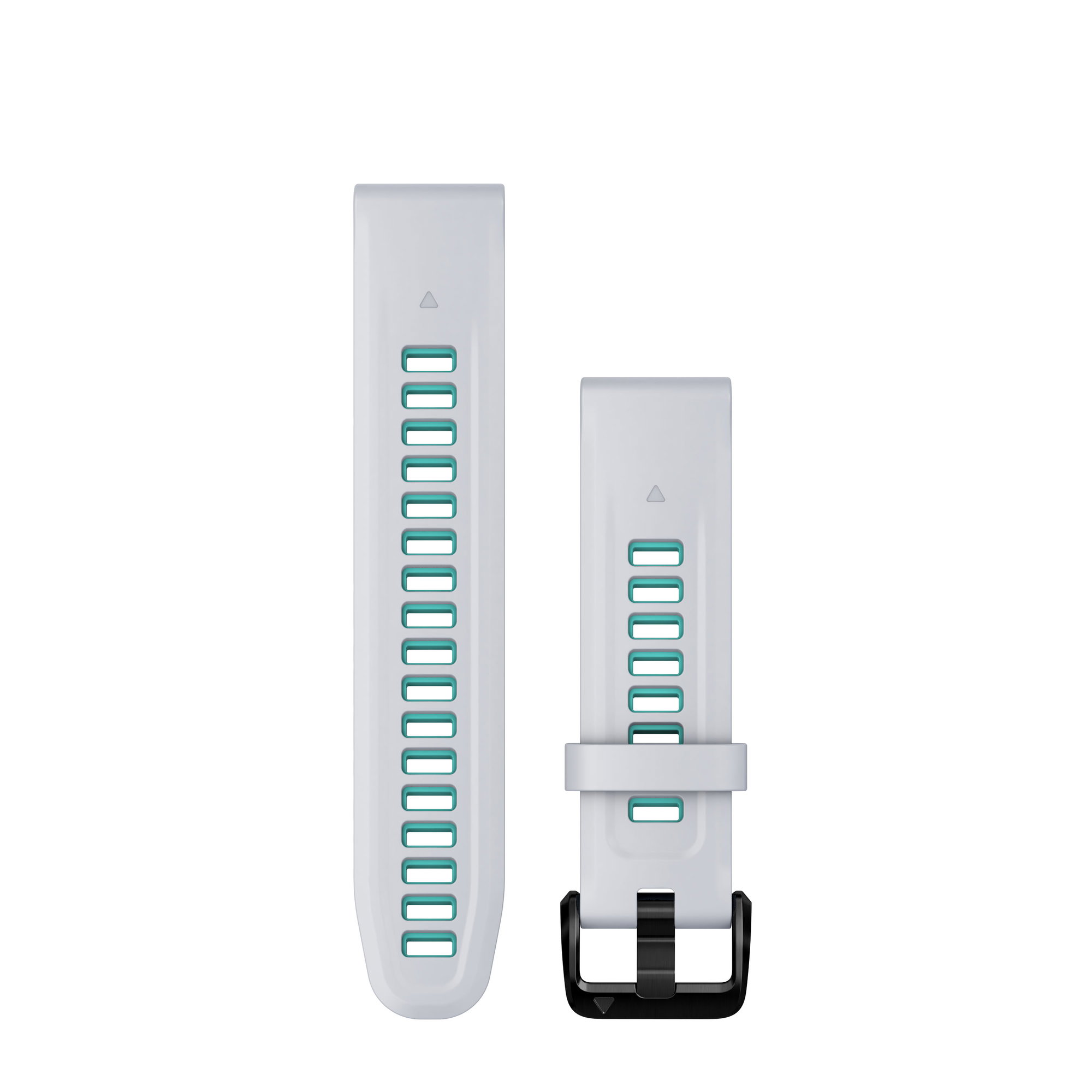 Watch Bands Garmin QuickFit 20 - curea silicon - alb Whitestone|albastru Aqua