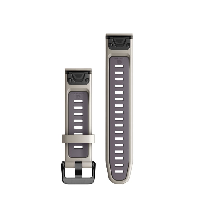 Garmin QuickFit 20 - curea silicon - crem Light Sand|mov Deep Orchid
