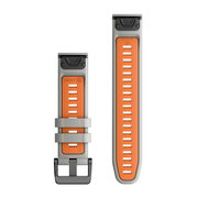 Garmin QuickFit 22 - curea silicon - gri Fog|portocaliu Ember