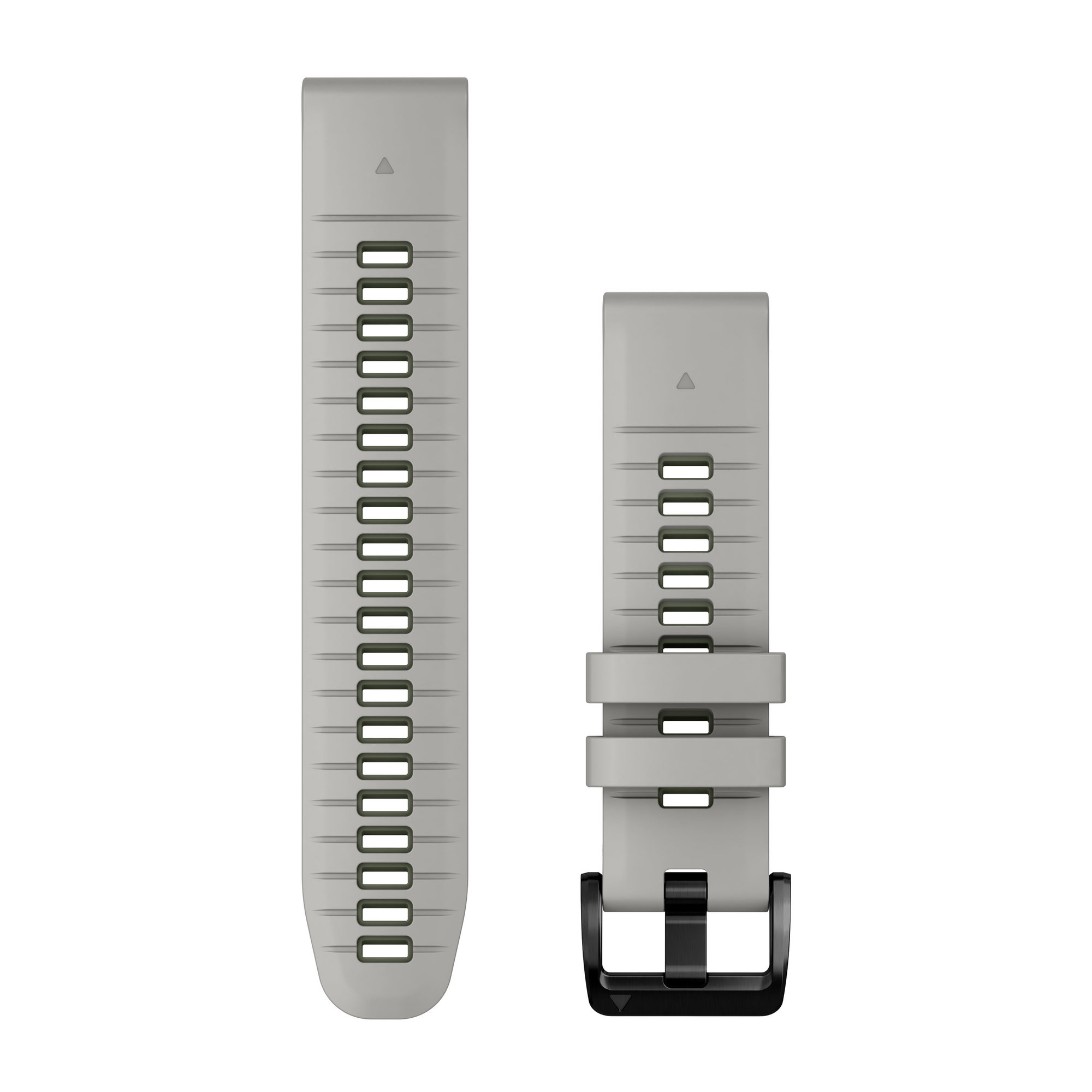 Watch Bands Garmin QuickFit 22 - curea silicon - gri Fog|verde Moss