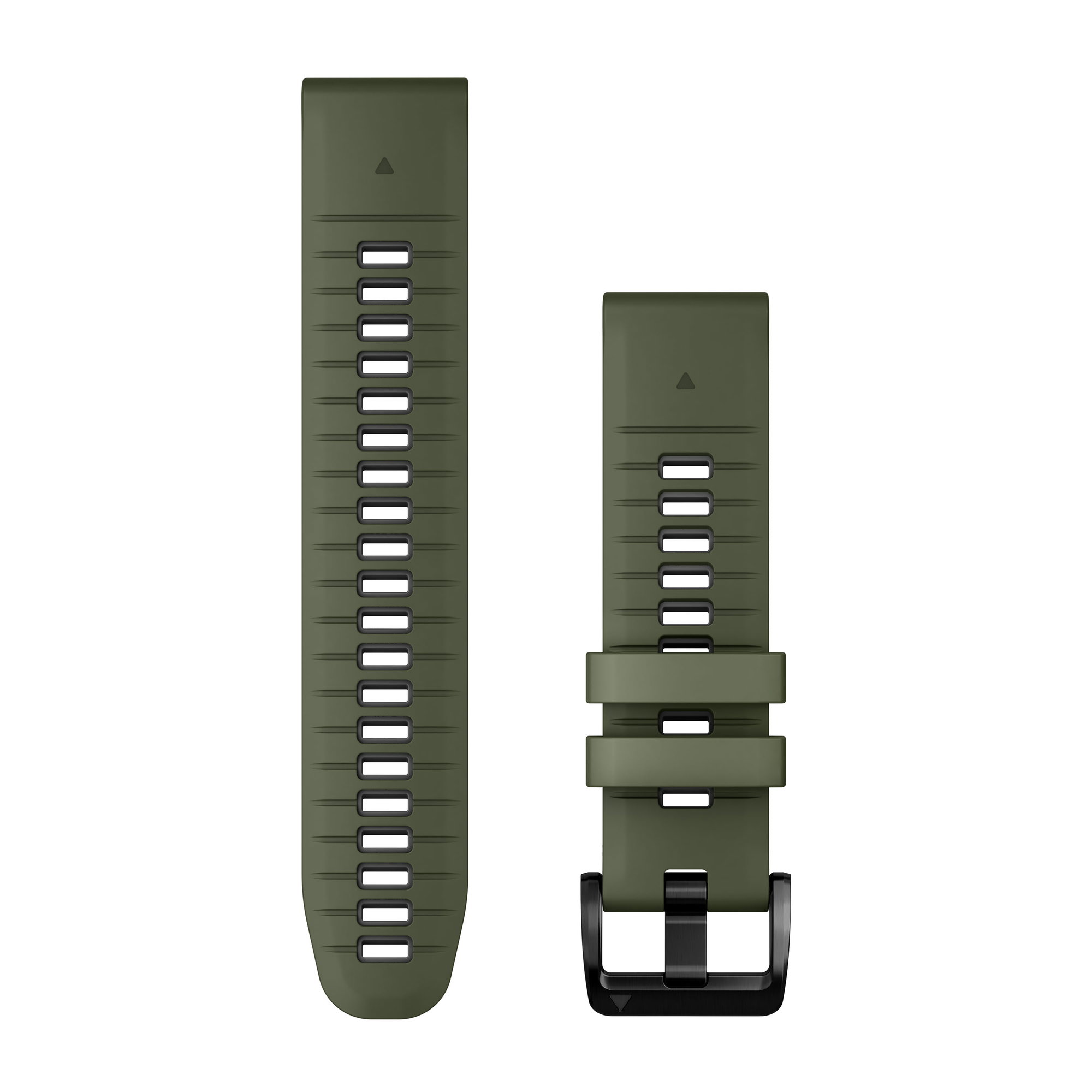 Watch Bands Garmin QuickFit 22 - curea silicon - verde Moss|gri