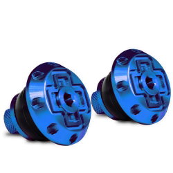 Muc-Off - Dopuri ghidon bicicleta Disco Bar End Plugs - albastru