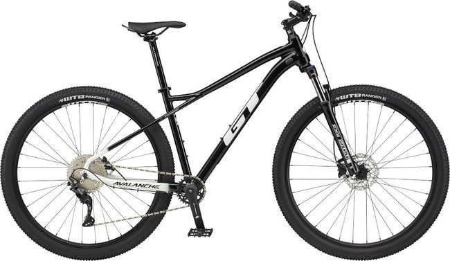 Bicicleta GT Avalanche Comp Gloss Black Cyan Blue Gunmetal 2023, Marime: XS (27.5")