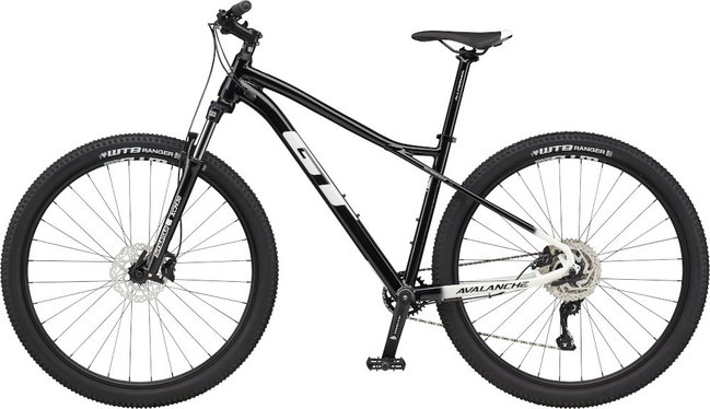Bicicleta GT Avalanche Comp Gloss Black Cyan Blue Gunmetal 2023, Marime: XS (27.5")