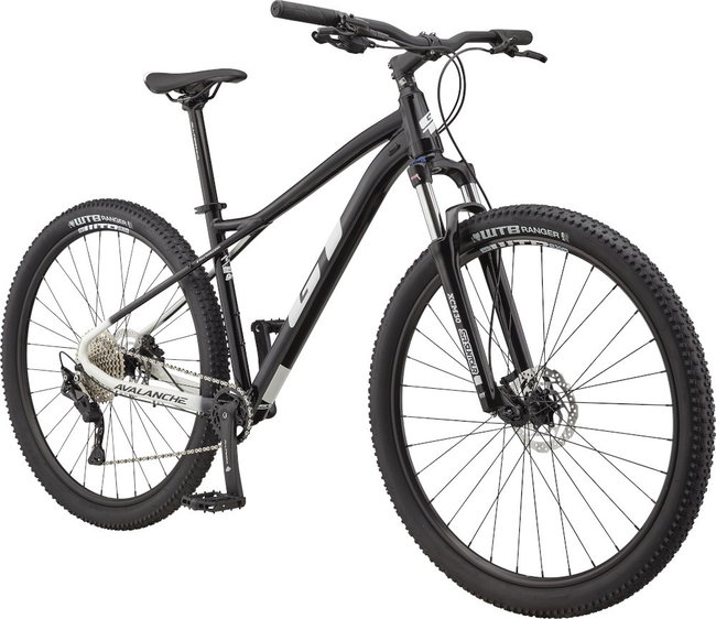 Bicicleta GT Avalanche Comp Gloss Black Cyan Blue Gunmetal 2023, Marime: XS (27.5")