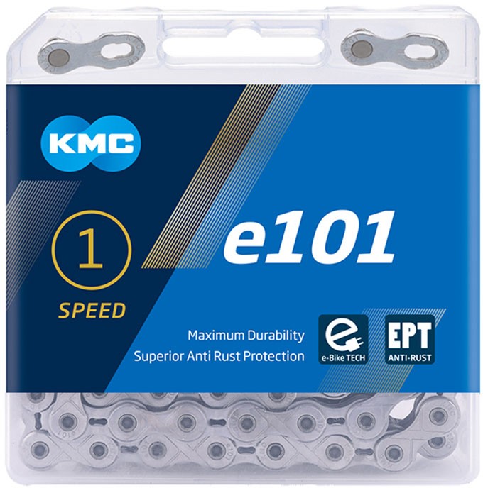 Bicycle Chains Lant KMC E101 EPT Single-Speed 112 Zale Ebike Argintiu