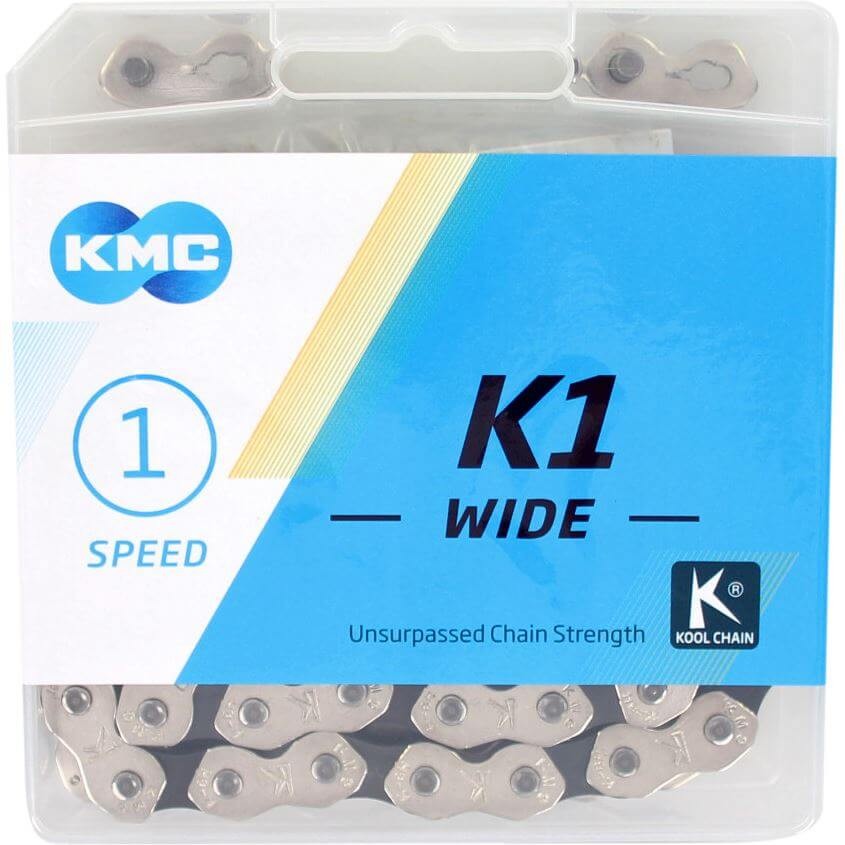 Bicycle Chains Lant KMC K1 Wide Single-Speed Argintiu/Negru 100 Zale