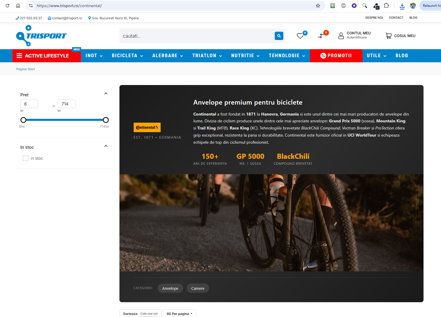 Continental - anvelope premium biciclete