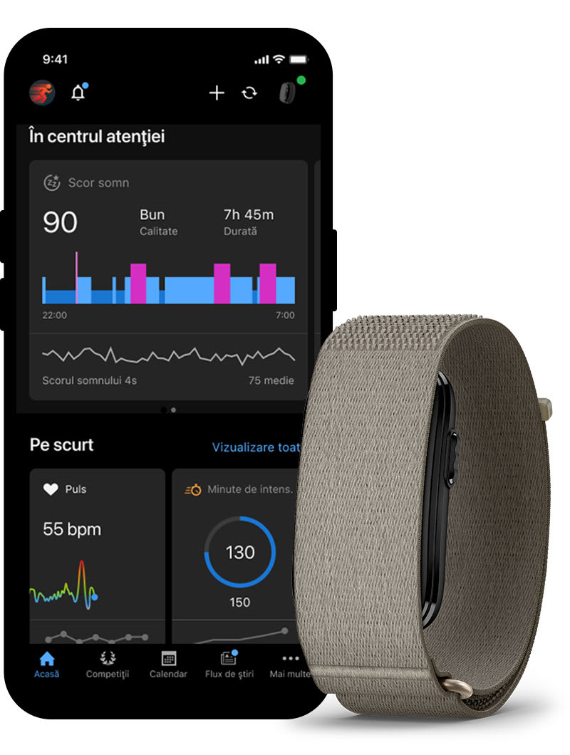 SE SINCRONIZEAZĂ CU GARMIN CONNECT