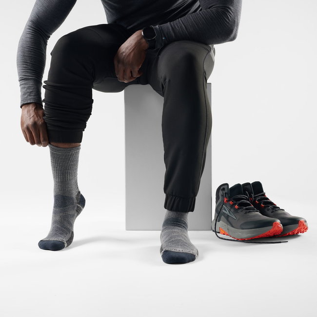 Șosete Merino hiking Smartwool Hike - gri Medium Gray | Crew | Light Cushion