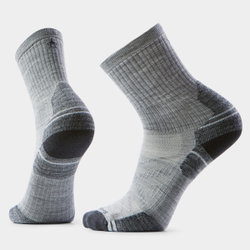 Șosete Merino hiking Smartwool Hike - gri deschis Light Gray | Mid Crew | Targeted Cushion