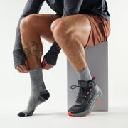 Șosete Merino hiking Smartwool Hike - gri deschis Light Gray | Mid Crew | Targeted Cushion