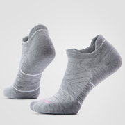 Șosete Merino alergare Smartwool Run - gri deschis/alb | Low Ankle | Targeted Cushion