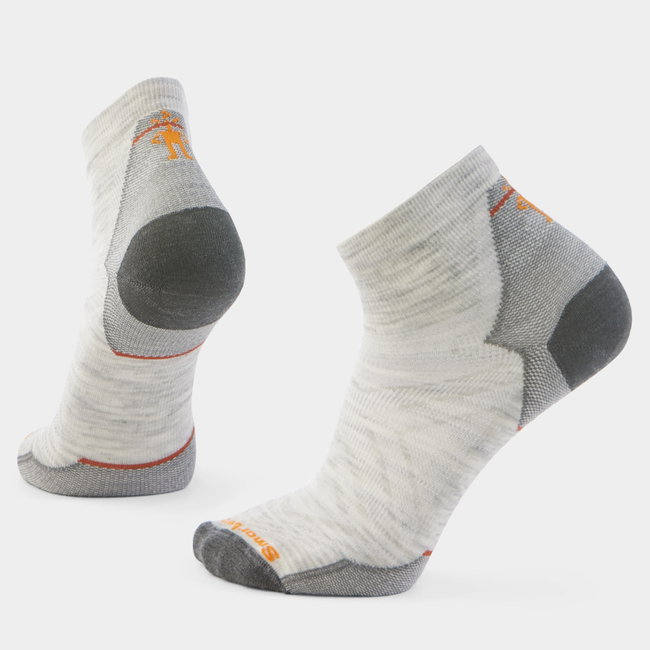 Șosete Merino alergare Smartwool Run - gri Ash | Ankle | Zero Cushion