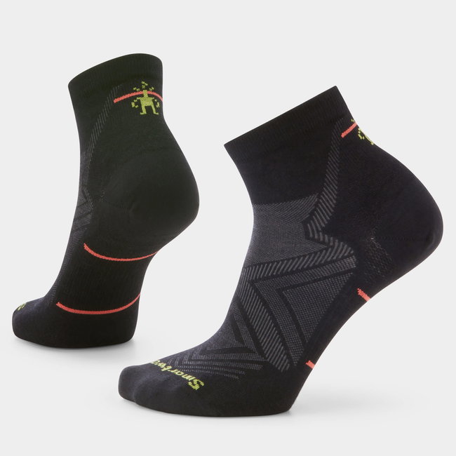 Șosete Merino alergare Smartwool Run - negru | Ankle | Zero Cushion