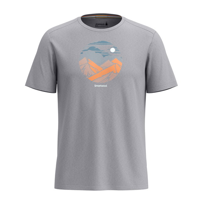 Smartwool - tricou merino - Fourteener Active Short Sleeve Graphic Tee - Gri