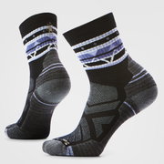 Șosete Merino hiking Smartwool Hike Zig Zag Valley - negru | Mid Crew | Light Cushion