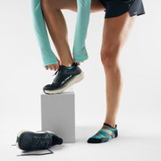 Șosete Merino alergare Smartwool Run Brushed Print - albastru Nightfall | Low Ankle | Targeted Cushion