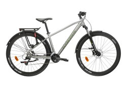 Bicicleta MTB Hardtail Kross Hexagon 4.0 EQ 27.5 inch argintie Shimano Acera