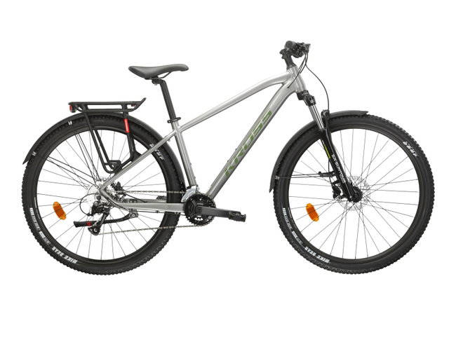 Bicicleta MTB Hardtail Kross Hexagon 4.0 EQ 27.5 inch argintie Shimano Acera
