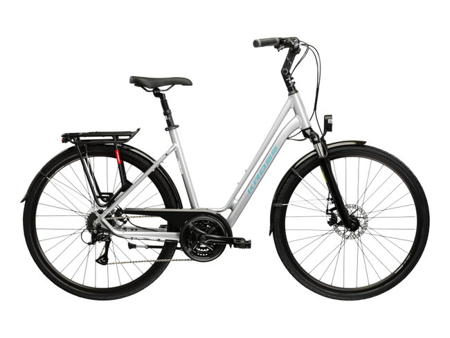 Bicicleta Urban Kross Sentio 3.0 28 inch argintie Shimano Acera