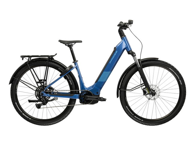 Bicicleta Electrica MTB Kross Influx HYB SUV LS 2.0 600 29 inch albastra Shimano Cues