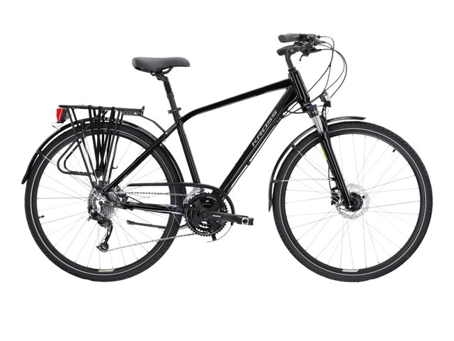 Bicicleta Trekking Kross Trans 5.0 AL 28 inch neagra Shimano Alivio
