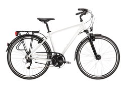 Bicicleta Urban Kross Trans 4.0 28 inch alba Shimano Acera