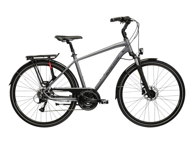 Bicicleta Urban Kross Trans 4.0 28 inch gri Shimano Acera