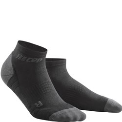 CEP - sosete de compresie peste glezna 8cm pentru barbati Low Cut 3.0 - negru gri inchis