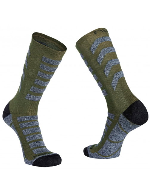 Șosete ciclism iarnă Northwave Husky Ceramic - verde | izolație ceramică