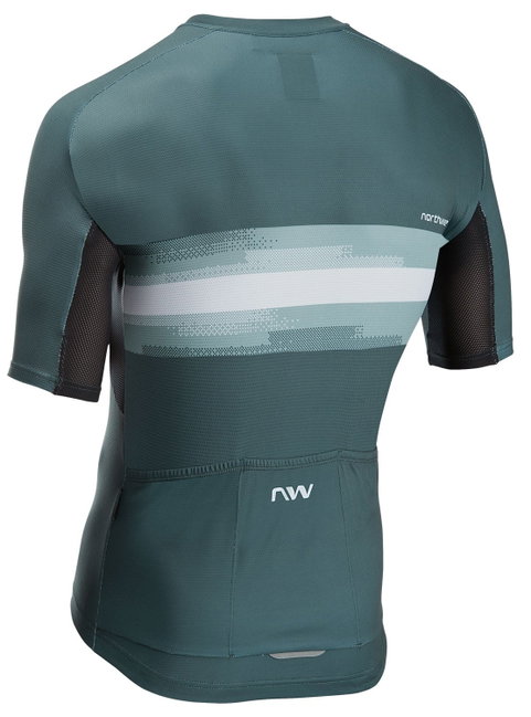Tricou ciclism Northwave Force Evo - sage/gri deschis | jersey vară