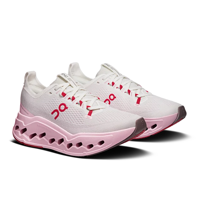 Pantofi alergare On Cloudsurfer Max W - amortizare maximă - Ivory | Peony