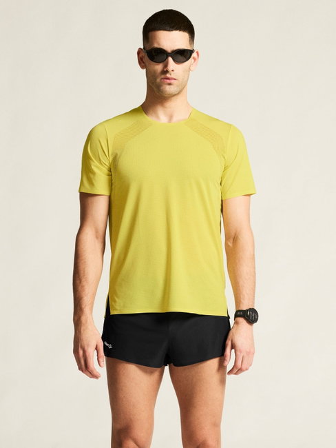 Tricou alergare Craft Race Day SS Tee 2 - galben | ultraușor performanță