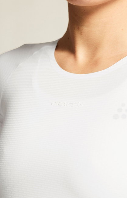 Tricou femei Craft Pro Dry Nanoweight SS - alb | strat de bază ultraușor