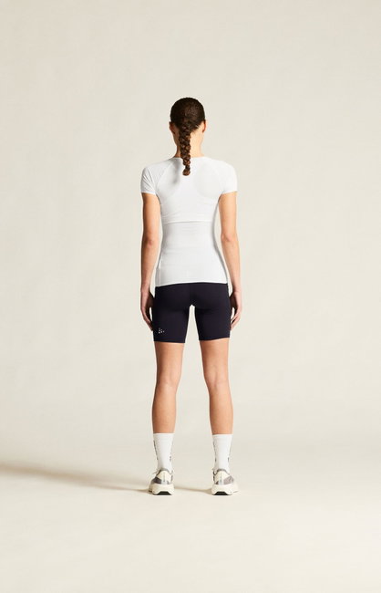 Tricou femei Craft Pro Dry Nanoweight SS - alb | strat de bază ultraușor
