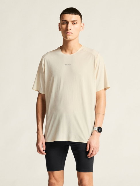 Tricou alergare Craft Hypervent Tee - alb | ventilație maximă