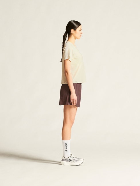 Tricou alergare Craft Hypervent Tee W - alb | ventilație perforată