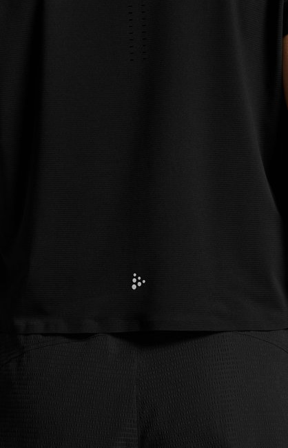 Tricou alergare Craft Hypervent Tee W - negru | ventilație perforată